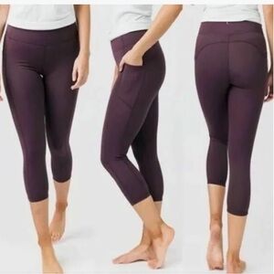 Zyia Brilliant purple crop leggings size 4